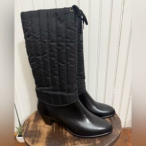 Black knee high sexy dress boots, Size 8